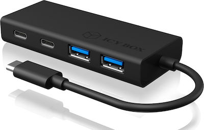 Icy Box USB 3.0 Hub 4 Porturi cu conexiune USB-C