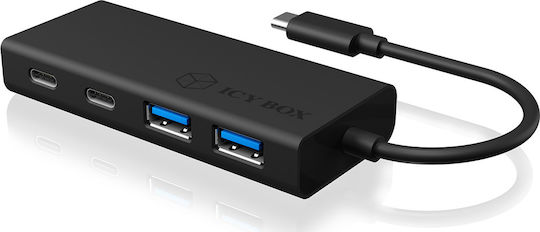 Icy Box USB Хъб 4 Порта USB 3.0 с USB-C Връзка