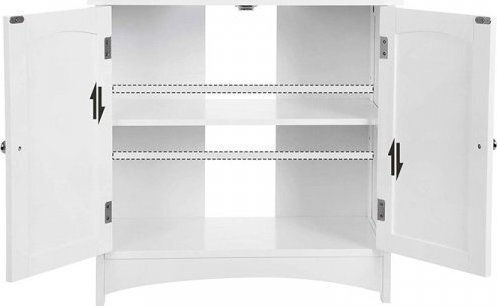 Songmics Πάγκος χωρίς Νιπτήρα Μ60xΒ30xΥ60cm Λευκός