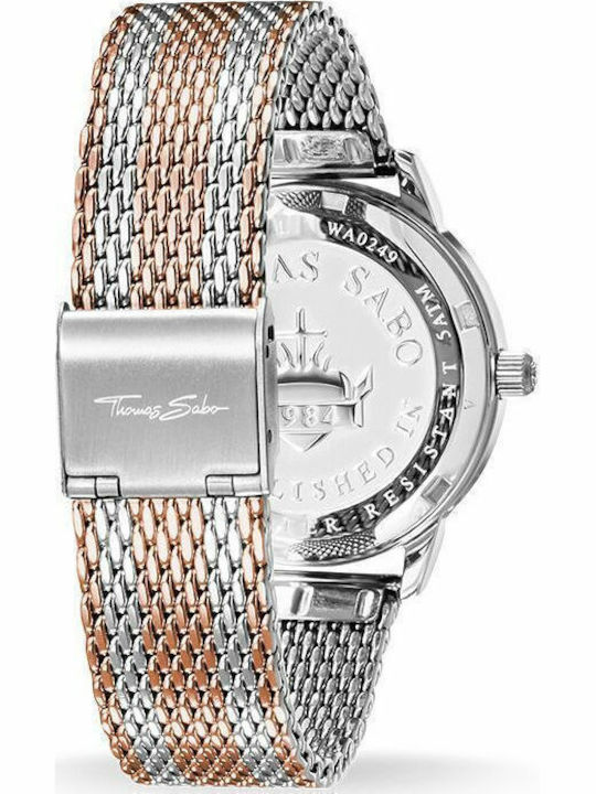Thomas Sabo Glam Spirit Γυναικείο Ρολόι 33mm Μπαταρίας με Ροζ Χρυσό Μεταλλικό Μπρασελέ