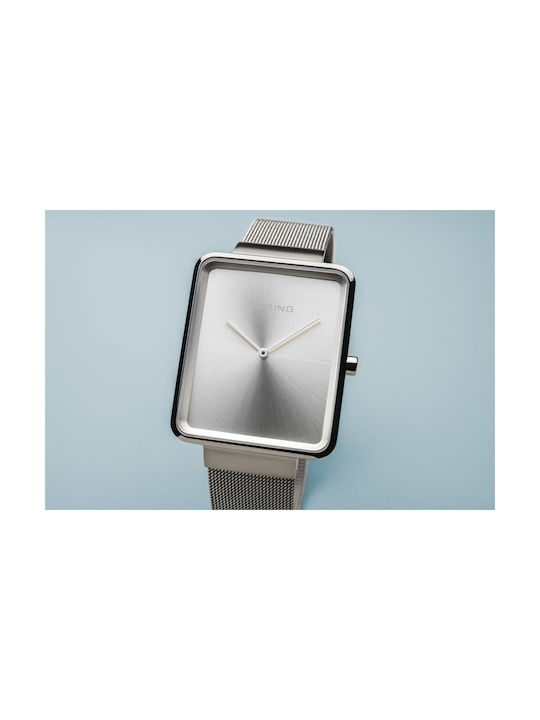 Bering Time Classic Γυναικείο Ρολόι 33mm Μπαταρίας με Ασημί Μεταλλικό Μπρασελέ