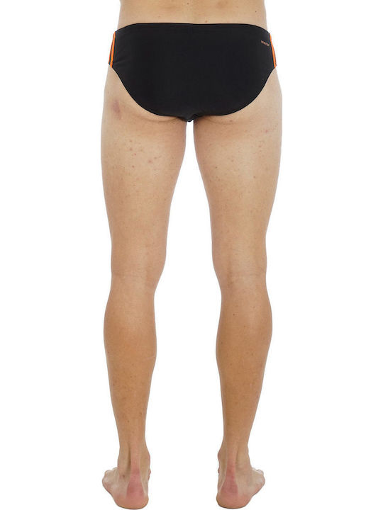 adidas Infinitex 3-Stripes Costum de baie bărbați Slip Negru
