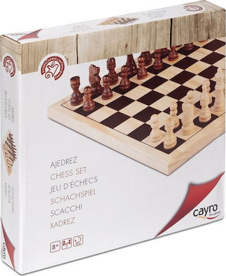 Cayro Chess Wood with Pawns 30x30cm 633