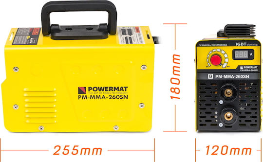 Powermat IGBT Welding Machine Inverter MMA with Maximum Welding Current 260A and Duty Cycle 60%
