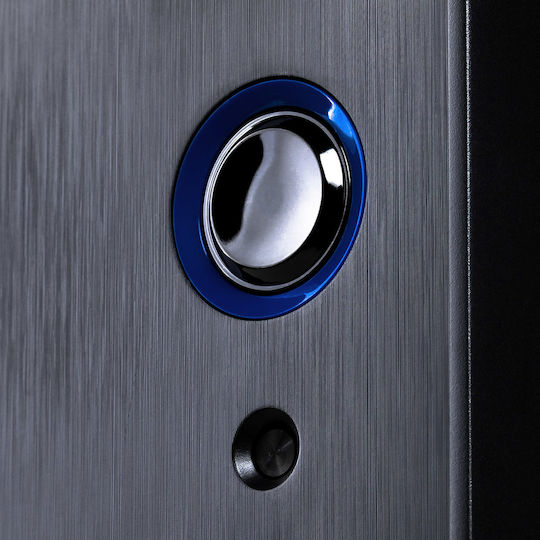 Akyga AK939 Midi Tower Κουτί Υπολογιστή Black/Blue