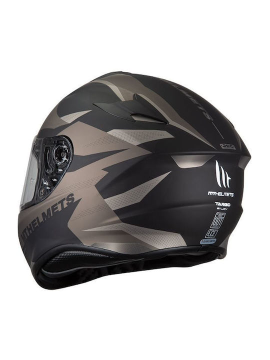 Targo Enjoy E2 Matt Grey Motorradhelm Volles Gesicht ECE 22.05 / DOT 1450gr