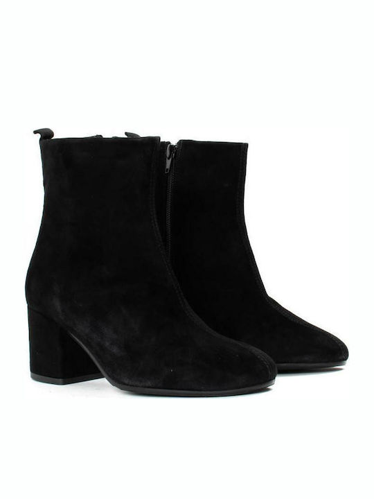 Paola Ferri Suede Women's Ankle Boots Black