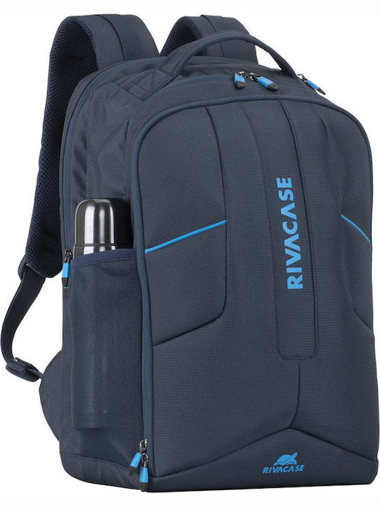 Rivacase Borneo Gaming Backpack Αδιάβροχη Τσάντα για Laptop 17.3" με Θύρα USB Dark Blue