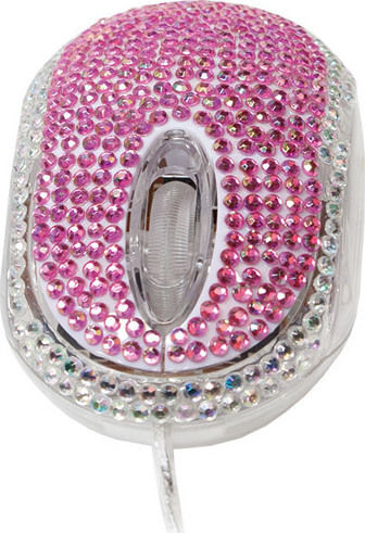 LogiLink Rhinestone & Gilttering Ενσύρματο Ποντίκι Ροζ