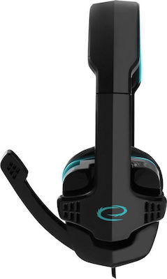 Esperanza Raven Over Ear Gaming Headset with Connection 2x3.5mm Blue