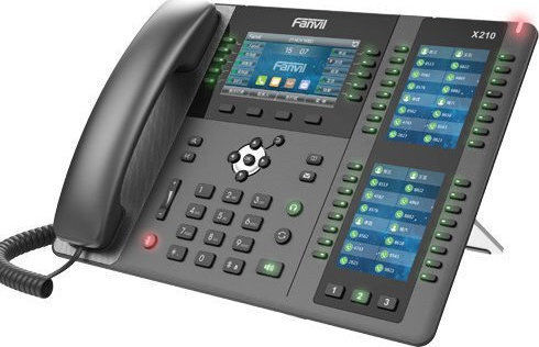Fanvil X210 Verkabelt IP-Telefon mit 20 Linien in Schwarz