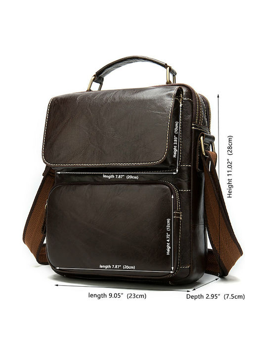 Leather Men's Bag Shoulder / Crossbody Brown
