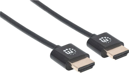 Manhattan HDMI 1.4 High Speed 1080p 120Hz Cable HDMI Male - HDMI Male 3m Black