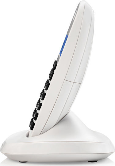 Motorola C1001LB Ασύρματο Τηλέφωνο με Ελληνικό Μενού Λευκό