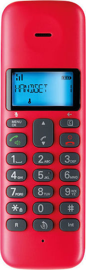 Motorola T301 Cordless Phone with Greek Menu Red