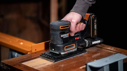 Solo Battery Powered Multi-Sander 20V with Speed Control and with Suction System WX820.9