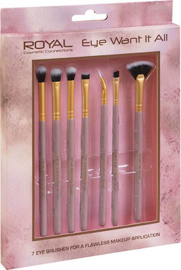 Royal Cosmetics Σετ με Πινέλα Μακιγιάζ από Συνθετική Τρίχα Eye Want It All 7τμχ