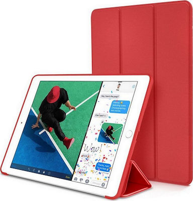 Tri-Fold Flip Cover Δερματίνης / Σιλικόνης Κόκκινο (iPad 2017/2018 9.7")