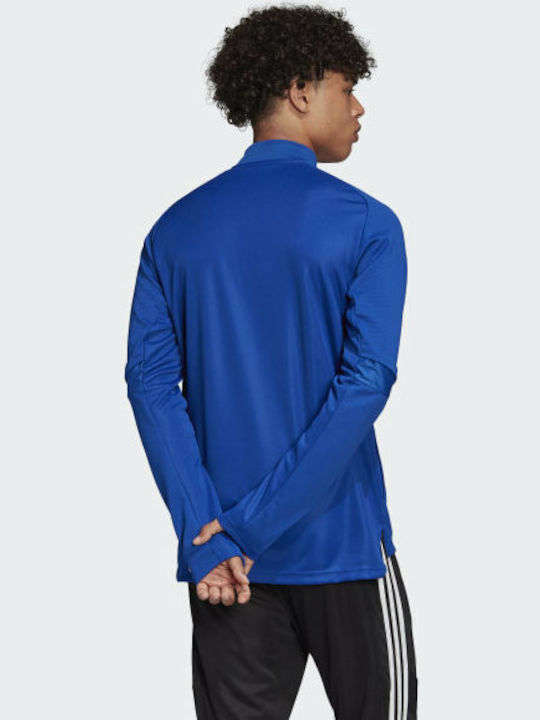 Adidas Condivo 20 Men's Sweatshirt Jacket with Pockets Blue