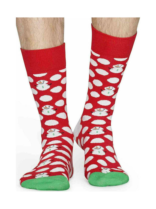 Happy Socks Snowman Men's Christmas Socks Multicolour