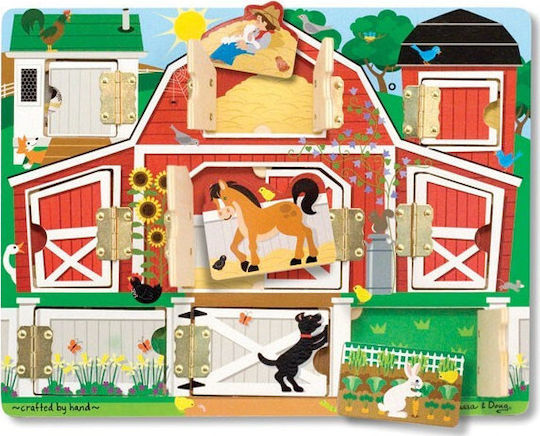 Melissa & Doug Magnetic Construction Toy Magnetic Farm Hide and Seek Board for Children 5+ Years