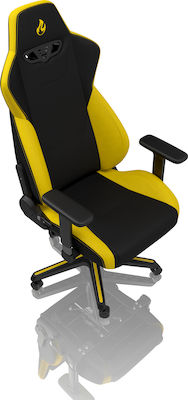 Nitro Concepts S300 Fabric Gaming Chair with Adjustable Arms Yellow