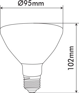 Vito LED Bulb 13.2W 102mm for Socket E27 and Shape PAR30 Warm White 1023lm