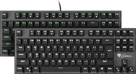 Genesis Thor 300 TKL Gaming Μηχανικό Πληκτρολόγιο Tenkeyless με Outemu Blue διακόπτες και Φωτιζόμενα πλήκτρα (Αγγλικό US)
