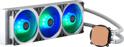 CoolerMaster MasterLiquid ML360P 120mm Triple Fan CPU Water Cooler with ARGB Lighting for AM4/1200/115x Socket White