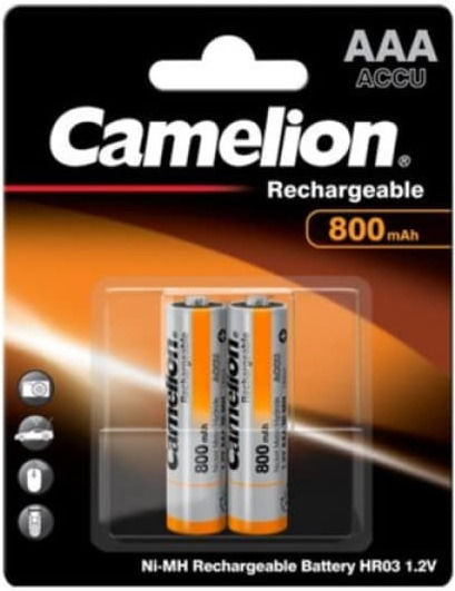 Camelion Επαναφορτιζόμενες Μπαταρίες AAA Ni-MH 800mAh 1.2V 2τμχ