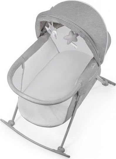 Kinderkraft Cradle Lovi with Mattress and Wheels Grey