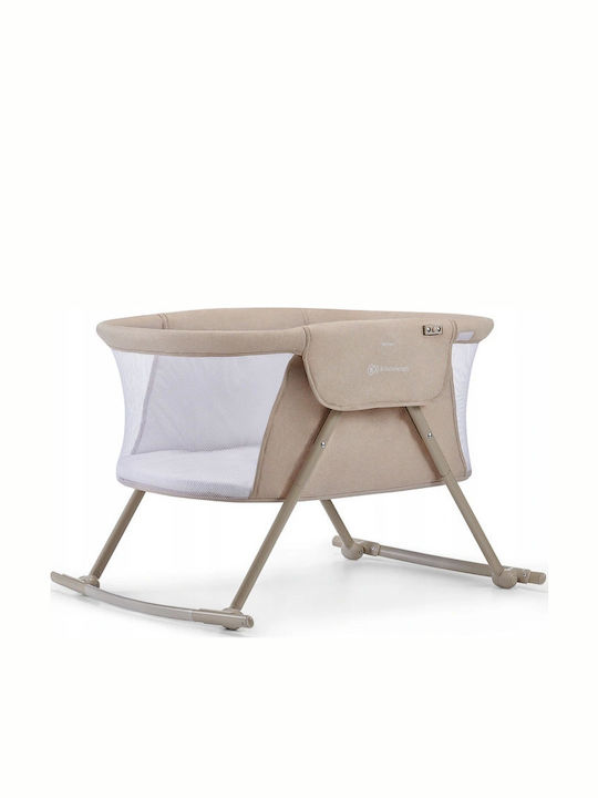 Kinderkraft Cradle Lovi with Mattress and Wheels Beige