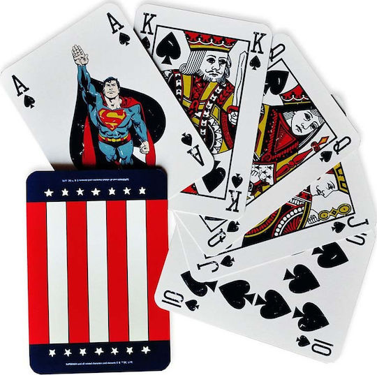 Cartamundi Superman Ediție de colecție Pachet de cărți 1 bucăți Superman Plastifiată pentru Poker În cutie metalică