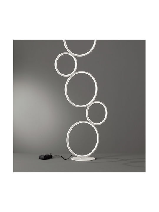 Trio Lighting Rondo Lampa de podea LED Î115xL47cm. cu Lumină Alb Cald 3200lm Alb