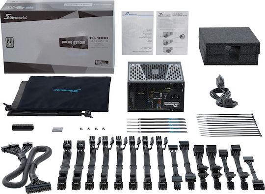 Seasonic Prime TX 1000W Μαύρο Τροφοδοτικό Υπολογιστή Full Modular 80 Plus Titanium