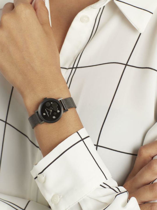 Pierre Cardin Canal St Martin Women's Watch with Black Metal Bracelet