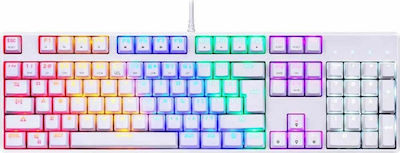 Motospeed CK107 Gaming Tastatură mecanică cu Outemu Roșu switch-uri și iluminare RGB (Grecesc) Alb