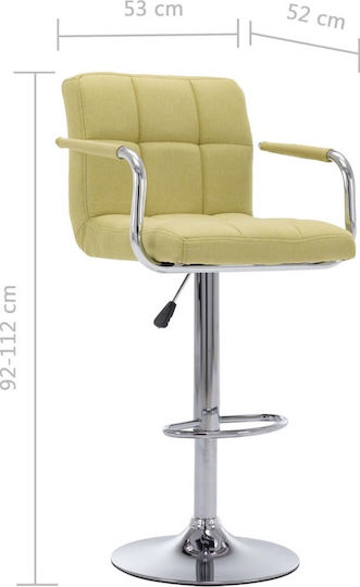 Hocker Bar mit Rückenlehne & Höhenverstellbar Grün 53x52x92cm