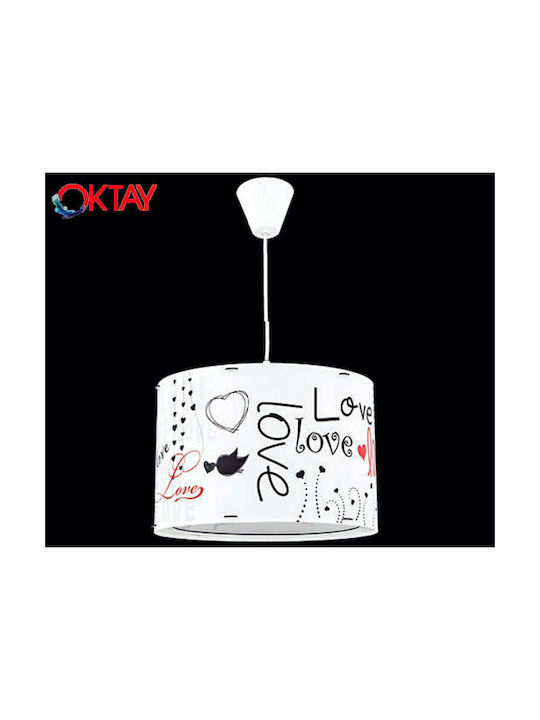 Oktay Love Κρεμαστό Φωτιστικό Λευκό LED 30εκ.