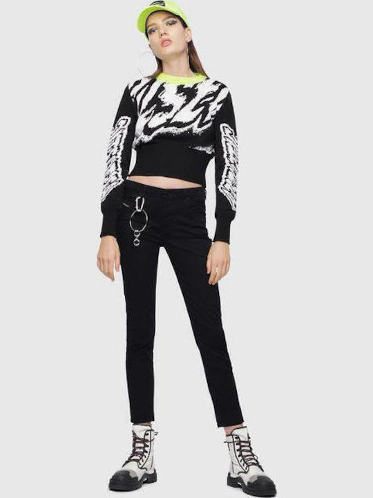 Babhila Women's Jean Trousers in Skinny Fit Black