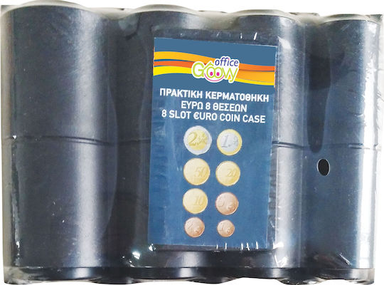 Groovy Plastic Portable Coin Holder with 8 Number of Spit 11x3cm