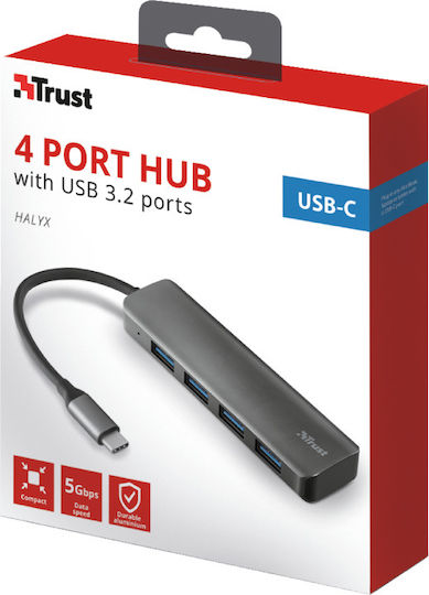 Trust Halyx Hub 4 Ports USB 3.2 with USB-C Connection