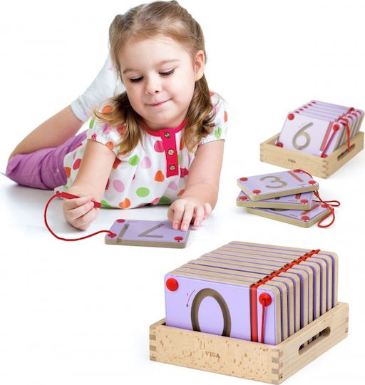 Viga Toys Μαγνητικό Μαθαίνω τους Αριθμούς Joc Educațional Litere și numere din Lemn pentru 3-5 Ani