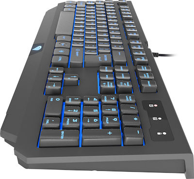 Natec Cobalt 300 Комплект Гейминг Клавиатура с RGB подсветка & Мишка (Английски US) Черен