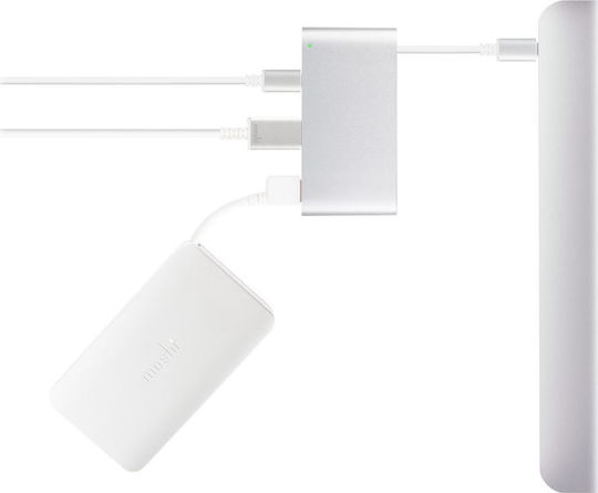Moshi USB-C Docking Station cu HDMI 4K PD Argint (99MO084204)