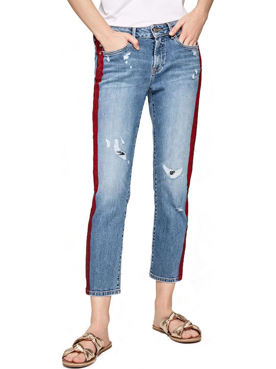 Pepe Jeans Jolie Hoch tailliert Damenjeanshose mit Rissen in Normaler Passform