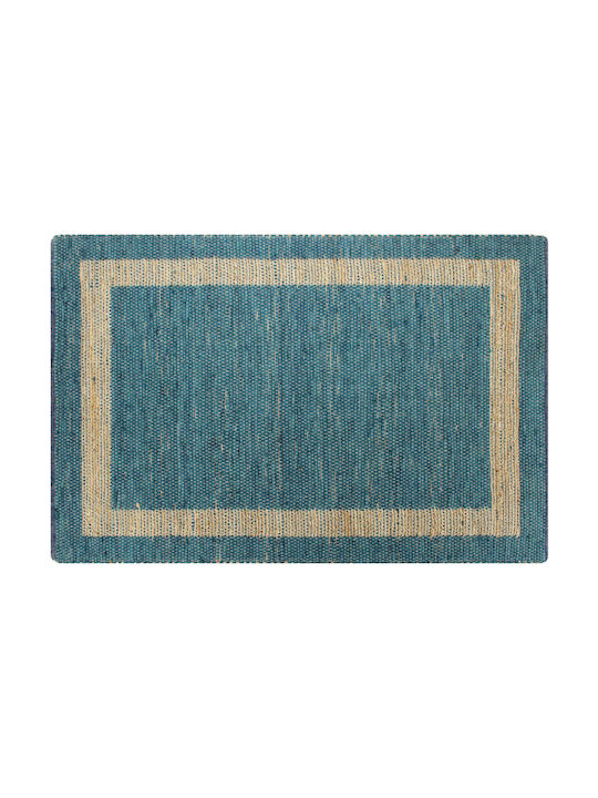 vidaXL Handmade Rug Rectangular Summer Wicker Blue