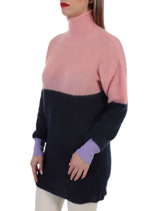 Women's Knitting Tunic Dress Turtleneck Long Sleeve