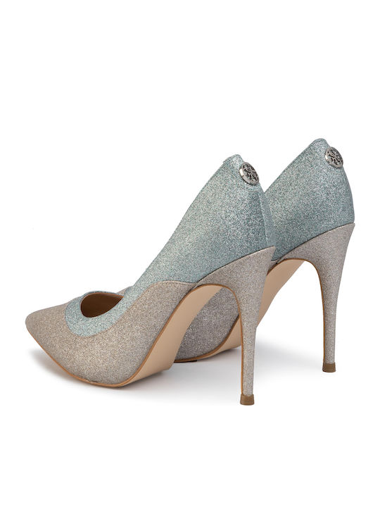 Leather Silver Heels Omara