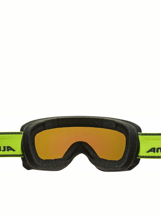 Alpina Scarabeo MM SPH Ski- und Snowboardbrille für Erwachsene Grau mit violettem Spiegelfilter